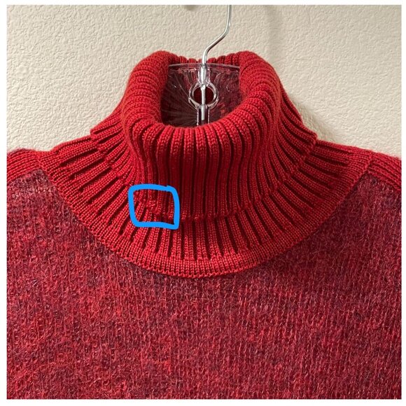J. LINDEBERG Long Sleeve Turtleneck Pullover Mohair Blend Deep Red - L - Picture 7 of 12